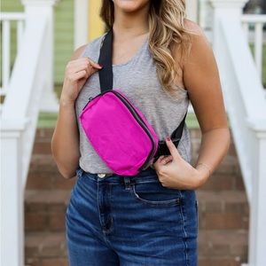Pink belt bag
